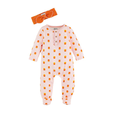 Candycorn Sleeper with Headband