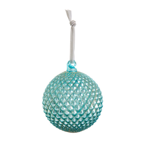 Cerulean Blue Quilted Ornament