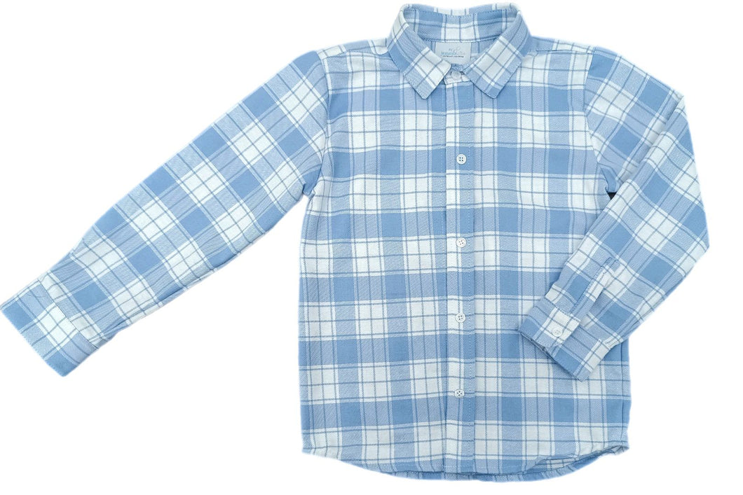 Ryan Dress Shirt Blue Flannel