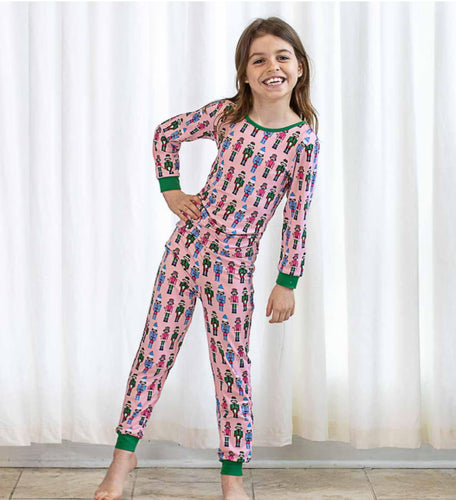 Nutcracker March Long Sleeve Pajamas Pink