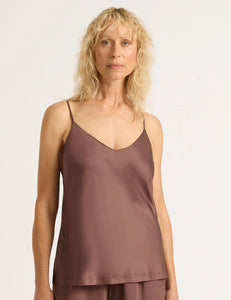 Vegan Silk Sleep Cami Garnet