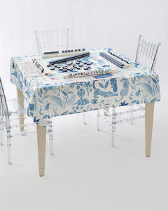 Blue Instructional Table Cloth