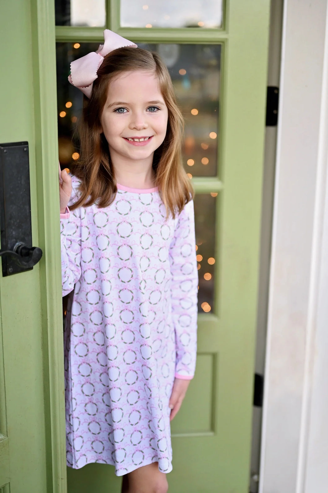 Rosie Knit Dress Pink Wreath Play Dress